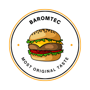 Circle Badge Burger Food Logo